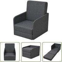Schlafsessel Ausziehbar Dunkelgrau Stoff - Ausziehsessel - Schlafsofa - Sofa Bed - Wohnzimmersessel - Grau - The Living Store von THE LIVING STORE