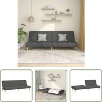 Schlafsofa 2-Sitzer Dunkelgrau Stoff - Schlafsofa - Couch - Gästebett - Wohnraumgestaltung - Gemütlich - The Living Store von THE LIVING STORE