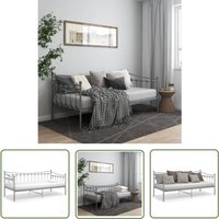 Schlafsofa Bettgestell Grau Metall 90x200 cm - Schlafcouch - Bettgestell - Daybed - Gästebett - Platzsparend - The Living Store Schlafsofa Bettgestell Grau Metall 90x200 cm - Schlafcouch - Bettgestell - Daybed - Gästebett - Platzsparend - The Living Store von THE LIVING STORE