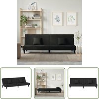 Schlafsofa Schwarz Samt - Samtsofa - Schlafsofa - Gästebett - Wohnzimmersofa - Sofa Bett - The Living Store von THE LIVING STORE