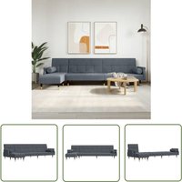 Schlafsofa in L-Form Dunkelgrau 271x140x70 cm Samt - Samtsofa - Schlafsofa - Wohnlandschaft - L-förmiges Sofa - Couch - The Living Store Schlafsofa in L-Form Dunkelgrau 271x140x70 cm Samt - Samtsofa - Schlafsofa - Wohnlandschaft - L-förmiges Sofa - Couch - The Living Store von THE LIVING STORE