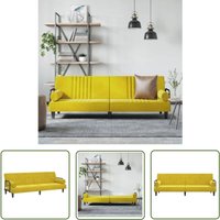The Living Store - Schlafsofa mit Armlehnen Gelb Samt - Samtsofa - Schlafsofa - Sofa Mit Bettfunktion - Gästebett - Wohnraumgestaltung The Living Store - Schlafsofa mit Armlehnen Gelb Samt - Samtsofa - Schlafsofa - Sofa Mit Bettfunktion - Gästebett - Wohnraumgestaltung von THE LIVING STORE