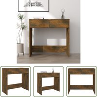 The Living Store - Schreibtisch Räuchereiche 80x40x75 cm Holzwerkstoff - Bürostuhl - Schreibtisch - Home Office - Arbeitsplatz - Holzwerkstoffmöbel von THE LIVING STORE