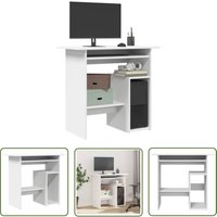 The Living Store - Schreibtisch Weiß 80x45x74 cm Holzwerkstoff - Schreibtisch - Weißer Schreibtisch - Holzwerkstoff Schreibtisch - Home Office von THE LIVING STORE