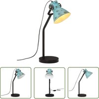 The Living Store - Schreibtischlampe 25 w Blau 17x17x60 cm E27 - Industrielampen - Schreibtischlampe - Stehlampe - Metalllampe - Blaue Lampe von THE LIVING STORE