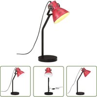 The Living Store - Schreibtischlampe 25 w Rot 17x17x60 cm E27 - Industrielampen - Schreibtischlampe - Stehleuchte - Vintagelampe - Designleuchte von THE LIVING STORE