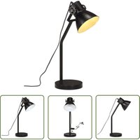 The Living Store - Schreibtischlampe 25 w Schwarz 17x17x60 cm E27 - Industrielampen - Schreibtischlampe - Stehlampe - Eisenleuchte - Schwarze Lampe von THE LIVING STORE