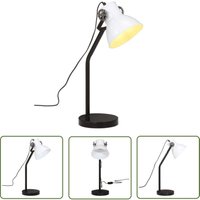 The Living Store - Schreibtischlampe 25 w Weiß 17x17x60 cm E27 - Tischleuchte - Industrielampen - Stehlampe - Wohnraumbeleuchtung - Büroleuchte von THE LIVING STORE