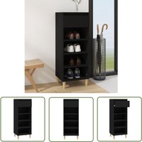 Schuhschrank Schwarz 40x36x105 cm Holzwerkstoff - Schuhschrank - Schrank - Garderobe - Aufbewahrung - Organisation - The Living Store Schuhschrank Schwarz 40x36x105 cm Holzwerkstoff - Schuhschrank - Schrank - Garderobe - Aufbewahrung - Organisation - The Living Store von THE LIVING STORE