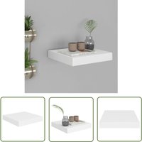 Schweberegal Weiß 23x23,5x3,8 cm mdf - Schweberegal - Wandregal - Regal Weiß - Regal Mit Montage - Minimalistisches Regal - The Living Store von THE LIVING STORE