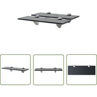 Schweberegale 2 Stk. Glas 30x10 cm 8 mm - Wandregal - Glasregal - Modernes Regal - Badezimmerregal - Dekoratives Regal - The Living Store von THE LIVING STORE