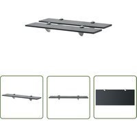 Schweberegale 2 Stk. Glas 50x20 cm 8 mm - Wandregal - Glasregal - Modernes Regal - Badezimmerregal - Wohnraumdeko - The Living Store von THE LIVING STORE
