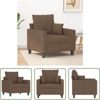 Sessel Braun 60 cm Stoff - Esszimmerstuhl - Lounge Chair - Beistelltisch - Wohnzimmersofa - Gemütlicher Sessel - The Living Store Sessel Braun 60 cm Stoff - Esszimmerstuhl - Lounge Chair - Beistelltisch - Wohnzimmersofa - Gemütlicher Sessel - The Living Store von THE LIVING STORE