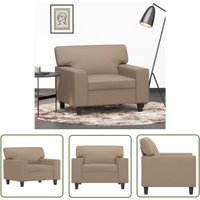 Sessel Cappuccino-Braun 60 cm Kunstleder - Couchtisch - Wohnzimmersofa - Lounge Chair - Lederstuhl - Beistelltisch - The Living Store Sessel Cappuccino-Braun 60 cm Kunstleder - Couchtisch - Wohnzimmersofa - Lounge Chair - Lederstuhl - Beistelltisch - The Living Store von THE LIVING STORE