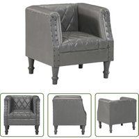 The Living Store - Sessel Grau Echtes Ziegenleder - Ledersessel - Vintage Stil - Grau - Sessel - Lounge Chair The Living Store - Sessel Grau Echtes Ziegenleder - Ledersessel - Vintage Stil - Grau - Sessel - Lounge Chair von THE LIVING STORE