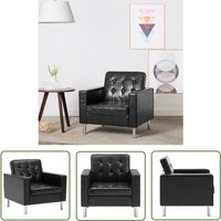 Sessel Schwarz Kunstleder - Schwarzer Sessel - Chesterfield Sessel - Lounge Sessel - Wohnzimmersessel - Esszimmer Sessel - The Living Store Sessel Schwarz Kunstleder - Schwarzer Sessel - Chesterfield Sessel - Lounge Sessel - Wohnzimmersessel - Esszimmer Sessel - The Living Store von THE LIVING STORE