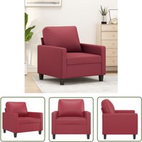Sessel Weinrot 60 cm Kunstleder - Sessel - Wohnzimmersofa - Ledercouch - Weinrot - Kunstleder - The Living Store Sessel Weinrot 60 cm Kunstleder - Sessel - Wohnzimmersofa - Ledercouch - Weinrot - Kunstleder - The Living Store von THE LIVING STORE