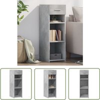 Sideboard Betongrau 30x42,5x93 cm Holzwerkstoff - Schreibtisch - Regal - Wohnzimmer Dekoration - Holz Sideboard - Moderner Schrank - The Living Store von THE LIVING STORE