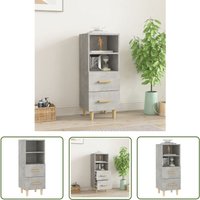 Sideboard Betongrau 34,5x34x90 cm Holzwerkstoff - Schreibtisch - Regal - Wohnzimmermöbel - Sideboard - Grau - The Living Store Sideboard Betongrau 34,5x34x90 cm Holzwerkstoff - Schreibtisch - Regal - Wohnzimmermöbel - Sideboard - Grau - The Living Store von THE LIVING STORE