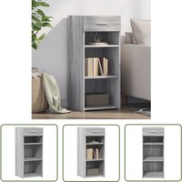 Sideboard Grau Sonoma 40x42,5x93 cm Holzwerkstoff - Schreibtisch - Wohnzimmer Dekoration - Regal - Sideboard Grau - Holz Sideboard - The Living Store von THE LIVING STORE