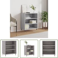 The Living Store - Sideboard Grau Sonoma 57x35x70 cm Holzwerkstoff - Schreibtisch - Wohnzimmermöbel - Sideboard Grau - Holz Sideboard - Regal von THE LIVING STORE