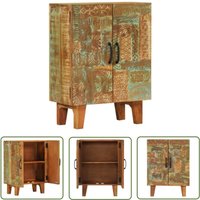 Sideboard Handgeschnitzt 55x30x75 cm Altholz Massiv - Altholzmöbel - Vintage Sideboard - Handwerkliches Möbel - Wohnzimmerschränke - Retro Stil - The von THE LIVING STORE