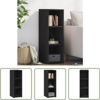 Sideboard Schwarz 30x41x93 cm Holzwerkstoff - Schreibtisch - Wohnzimmer Dekoration - Sideboard Schwarz - Holz Sideboard - Regal - The Living Store von THE LIVING STORE