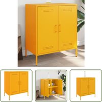 Sideboard Senfgelb 68x39x79 cm Stahl - Industrielles Design - Sideboard - Regal - Stauraum - Metallschrank - The Living Store Sideboard Senfgelb 68x39x79 cm Stahl - Industrielles Design - Sideboard - Regal - Stauraum - Metallschrank - The Living Store von THE LIVING STORE