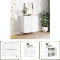 Sideboard Weiß 60x35x70 cm Holzwerkstoff - Schreibtisch - Wohnzimmermöbel - Sideboard - Regal - Aufbewahrung - The Living Store Sideboard Weiß 60x35x70 cm Holzwerkstoff - Schreibtisch - Wohnzimmermöbel - Sideboard - Regal - Aufbewahrung - The Living Store von THE LIVING STORE