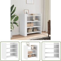 Sideboard Weiß 73,5x35x75 cm Holzwerkstoff - Schreibtisch - Wohnzimmer Dekoration - Sideboard Weiß - Regal - Aufbewahrung - The Living Store von THE LIVING STORE