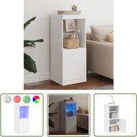Sideboard mit LED-Beleuchtung Weiß 41x37x100 cm - Schreibtisch - Wohnzimmermöbel - Sideboard - Regal - TV-Stand - The Living Store Sideboard mit LED-Beleuchtung Weiß 41x37x100 cm - Schreibtisch - Wohnzimmermöbel - Sideboard - Regal - TV-Stand - The Living Store von THE LIVING STORE