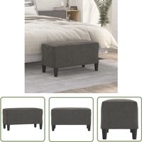 The Living Store - Sitzbank Dunkelgrau 70x35x41 cm Samt - Sitzbank - Samtsofa - Grau Sofa - Lounge Möbel - Wohnzimmer Dekoration von THE LIVING STORE