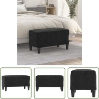 The Living Store - Sitzbank Schwarz 70x35x41 cm Samt - Sitzbank - Samtsofa - Schwarze Couch - Lounge Möbel - Flurbank von THE LIVING STORE