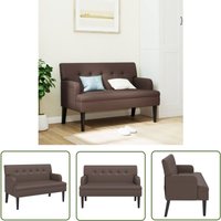 Sitzbank mit Rückenlehne Braun 112x65,5x75 cm Kunstleder - Sitzbank - Sofa - Wohnzimmersofa - Couch - Ledercouch - The Living Store Sitzbank mit Rückenlehne Braun 112x65,5x75 cm Kunstleder - Sitzbank - Sofa - Wohnzimmersofa - Couch - Ledercouch - The Living Store von THE LIVING STORE