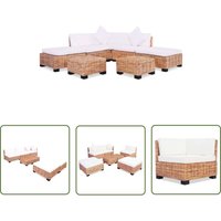 Sofagarnitur 18-tlg. Natürliches Rattan - Sofagarnitur - Rattan Möbel - Wohnzimmersofa - Gartenmöbel - Lounge Set - The Living Store Sofagarnitur 18-tlg. Natürliches Rattan - Sofagarnitur - Rattan Möbel - Wohnzimmersofa - Gartenmöbel - Lounge Set - The Living Store von THE LIVING STORE