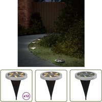 Solar-Bodenleuchten mit Erdspieß 12 Stk. Warmweiß - Solarlaterne - Gartenbeleuchtung - Außenscheinwerfer - LED-Strahler - Solarbetriebene Lampen Solar-Bodenleuchten mit Erdspieß 12 Stk. Warmweiß - Solarlaterne - Gartenbeleuchtung - Außenscheinwerfer - LED-Strahler - Solarbetriebene Lampen von THE LIVING STORE