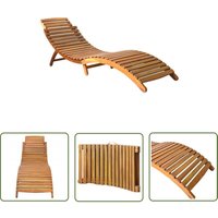 Sonnenliege Massivholz Akazie Braun - Sonnenliege - Gartenliege - Holzmöbel - Akazienholz - Outdoor Möbel - The Living Store von THE LIVING STORE