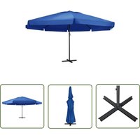 The Living Store - Sonnenschirm mit Aluminium-Mast 500 cm Azurblau - Gartenschirm - Sonnenschirm - Outdoor Möbel - Terrassenüberdachung - Poolparty The Living Store - Sonnenschirm mit Aluminium-Mast 500 cm Azurblau - Gartenschirm - Sonnenschirm - Outdoor Möbel - Terrassenüberdachung - Poolparty von THE LIVING STORE