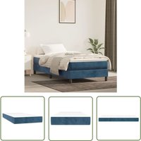 Taschenfederkernmatratze Dunkelblau 80x200x20 cm Samt - Samtmatratze - Federkernmatratze - Doppelbettmatratze - Matratze 80x200 - Dunkelblaue Taschenfederkernmatratze Dunkelblau 80x200x20 cm Samt - Samtmatratze - Federkernmatratze - Doppelbettmatratze - Matratze 80x200 - Dunkelblaue von THE LIVING STORE