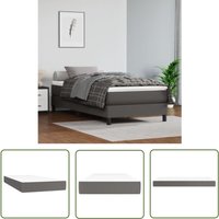Taschenfederkernmatratze Grau 90x190x20 cm Kunstleder - Taschenfederkernmatratze - Kunstleder Matratze - Mittelhart Matratze - Doppelbett Matratze Taschenfederkernmatratze Grau 90x190x20 cm Kunstleder - Taschenfederkernmatratze - Kunstleder Matratze - Mittelhart Matratze - Doppelbett Matratze von THE LIVING STORE