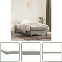 Taschenfederkernmatratze Hellgrau 90x190x20 cm Samt - Samtmatratze - Federkernmatratze - Mittelhartes Matratze - Schlafsystem - Nachttischlampe - The von THE LIVING STORE