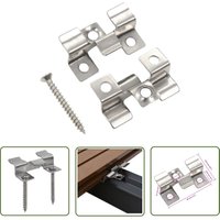 The Living Store - 100 Stk. Deckclips mit 200 Schrauben Edelstahl - Terrassenclips - Edelstahl Clips - Dielenclips - Befestigungsclips - Terrasse von THE LIVING STORE