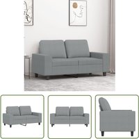 The Living Store 2-Sitzer-Sofa Hellgrau 120 cm Stoff - Couch - 2-Sitzer Sofa - Wohncouch - Grau Sofa - Modernes Sofa von THE LIVING STORE