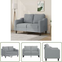 2-Sitzer-Sofa Hellgrau 120 cm Stoff - Couch - 2-Sitzer Sofa - Wohnzimmersofa - Grau Sofa - Modernes Sofa - The Living Store 2-Sitzer-Sofa Hellgrau 120 cm Stoff - Couch - 2-Sitzer Sofa - Wohnzimmersofa - Grau Sofa - Modernes Sofa - The Living Store von THE LIVING STORE