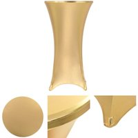 2 Stück Stretch-Tischdecken Golden 70 cm - Hussen - Gold - The Living Store von THE LIVING STORE