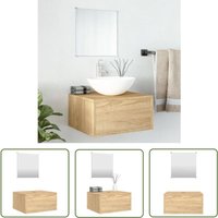 The Living Store 2-tlg. Badmöbel-Set Eichen-Optik Holzwerkstoff - Badezimmermöbel - Badschrank - Spiegelschrank - Eichendesign - Wandmontage The Living Store 2-tlg. Badmöbel-Set Eichen-Optik Holzwerkstoff - Badezimmermöbel - Badschrank - Spiegelschrank - Eichendesign - Wandmontage von THE LIVING STORE