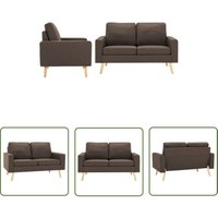 The Living Store - 2-tlg. Sofagarnitur Stoff Braun - Sofagarnitur - Sofa - Esszimmerstuhl - Lounge Möbel - Polstersofa The Living Store - 2-tlg. Sofagarnitur Stoff Braun - Sofagarnitur - Sofa - Esszimmerstuhl - Lounge Möbel - Polstersofa von THE LIVING STORE