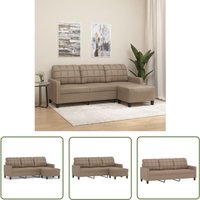 The Living Store - 3-Sitzer-Sofa mit Hocker Cappuccino-Braun 180 cm Kunstleder - 3-Sitzer-Sofa - Ledercouch - Wohnzimmermöbel - Lounge Möbel The Living Store - 3-Sitzer-Sofa mit Hocker Cappuccino-Braun 180 cm Kunstleder - 3-Sitzer-Sofa - Ledercouch - Wohnzimmermöbel - Lounge Möbel von THE LIVING STORE
