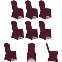 The Living Store - 6 x Stuhlhusse Stretchhusse burgunderrot - Hussen - Rot von THE LIVING STORE