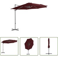 The Living Store - Ampelschirm mit Stahl-Mast 300 cm Bordeauxrot - Sonnenschirm - Ampelschirm - Gartenmöbel - Outdoor Möbel - Patio Möbel The Living Store - Ampelschirm mit Stahl-Mast 300 cm Bordeauxrot - Sonnenschirm - Ampelschirm - Gartenmöbel - Outdoor Möbel - Patio Möbel von THE LIVING STORE